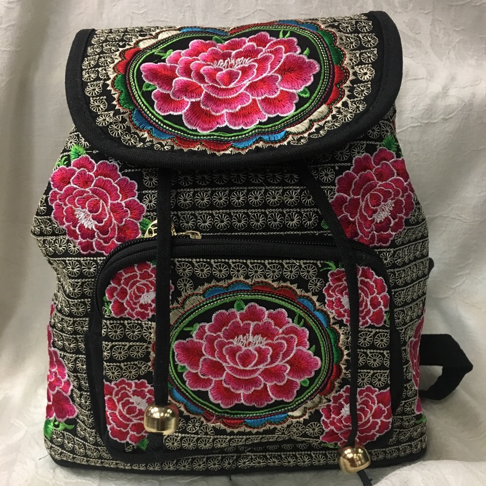 Mexican Embroidered Bohemian Backpack